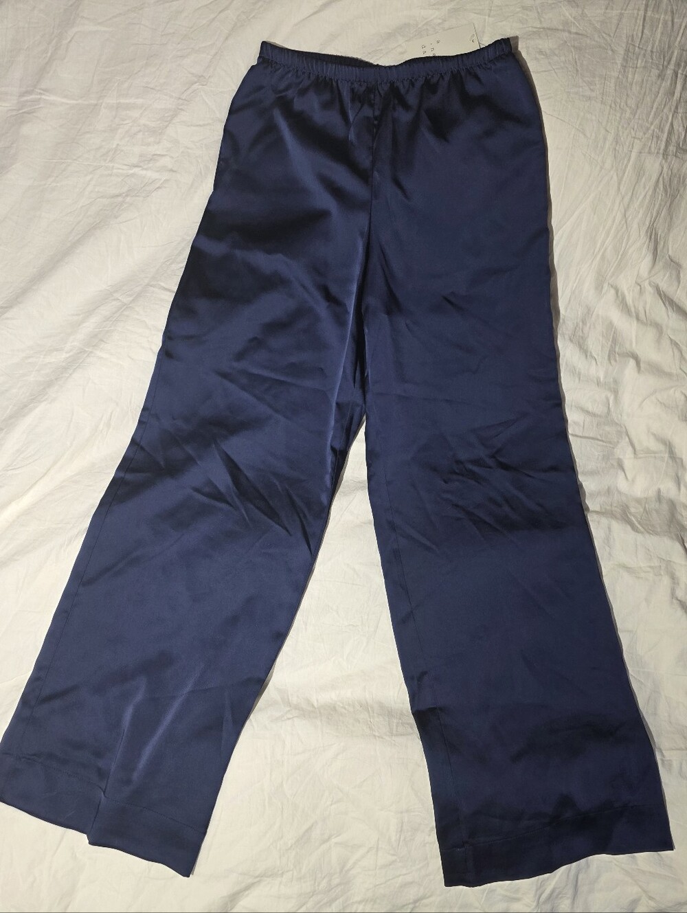 New Women's Satin Navy Pull-On Jogger Pants Size XS